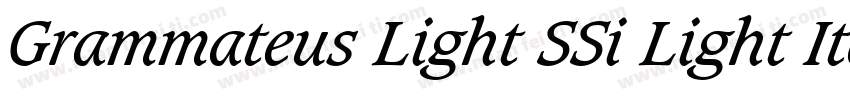 Grammateus Light SSi Light Italic字体转换